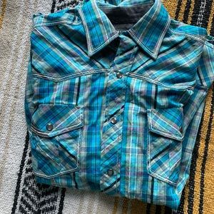 Womens pearl snap (M)